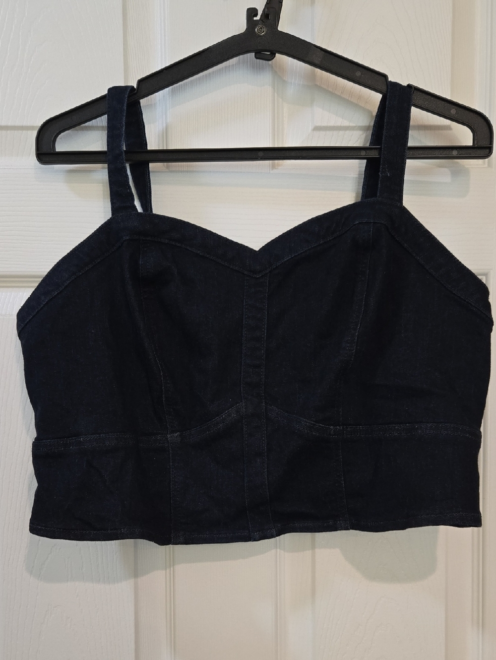 Torrid Nwt Size 1 Dark Blue Denim Crop Tank Top - Women